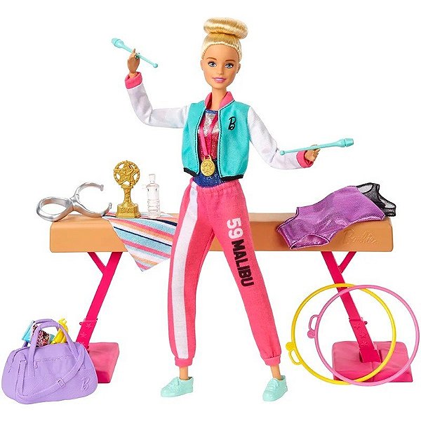 Boneca Barbie Conjunto de Ginástica - Mattel GJM72