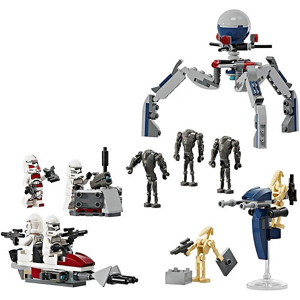 Jogo LEGO STAR WARS 75372 2159 Peças Clone Trooper e Battle Droid
