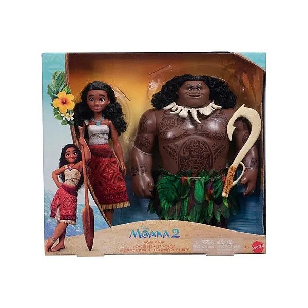 Muñecos Moana & Maui Voyager Set Disney Moana 2 Mattel - JDD42