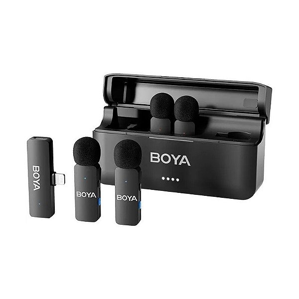 Microfone Sem Fio Boya BY-V4D Lightning - Preto (caixa feia)