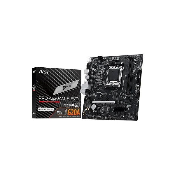 Placa-mãe MSI Pro A620A-M-B Evo DDR5 Soquete AM5 Chipset A620A Micro ATX