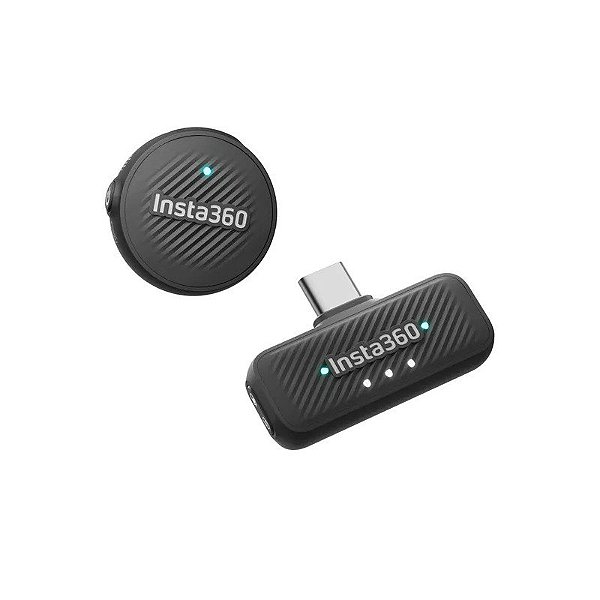 Microfone INSTA360 Mic Air (1 TX + 1 RX) Cinza