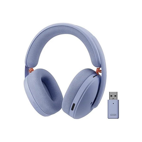 Fone de Ouvido Gaming Sem Fio Logitech G325 com USB para PC/PS5/Nintendo Switch - Roxo