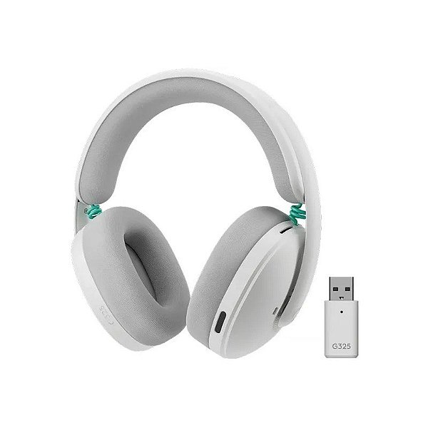 Headset Gamer Sem Fio Logitech G325 com USB para PC/PS5/Nintendo Switch - Branco/Cinza