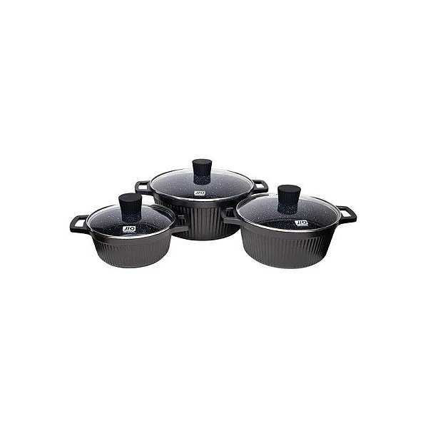 Jogo de Pães Jio de 6 Peças. Antiaderente Preto.