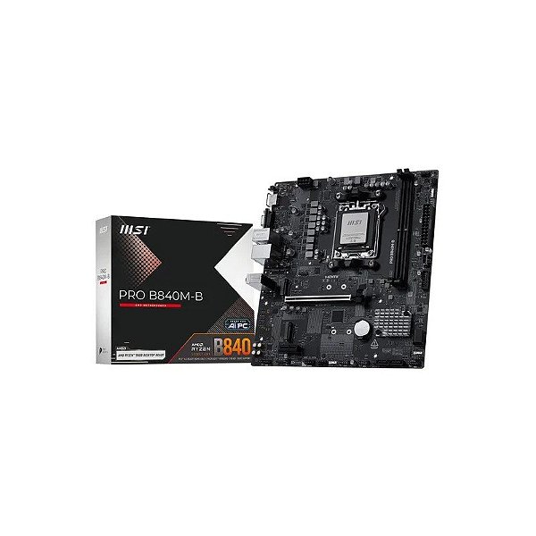 Placa Mãe MSI Pro B840M-B DDR5 Socket AMD AM5 Chipset B840 Micro ATX