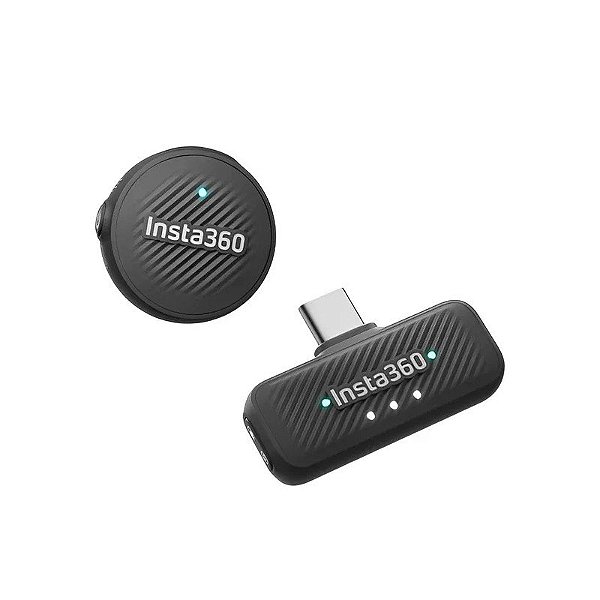 Microfone INSTA360 Mic Air Sem Fio para X5 - Preto (Cin sab wb) (1TX + 1RX)