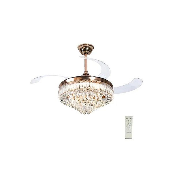Ventilador de Teto Satellite A-FAN8101 - 78 W - com Luminária - Bivolt - Dourado