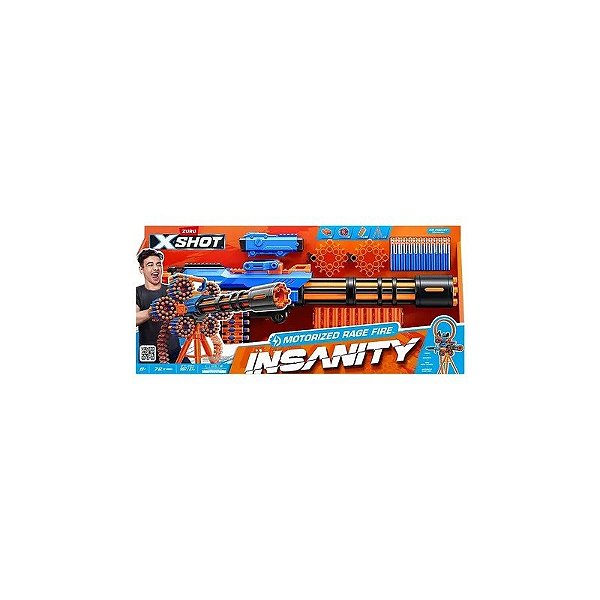 Lançador de Dardos Zuru X-Shot Insanity Motorizado Rage Fire 36605