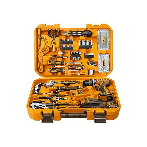 Kit de Ferramentas Ingco HKTHP41662 - 166 Peças - Laranja