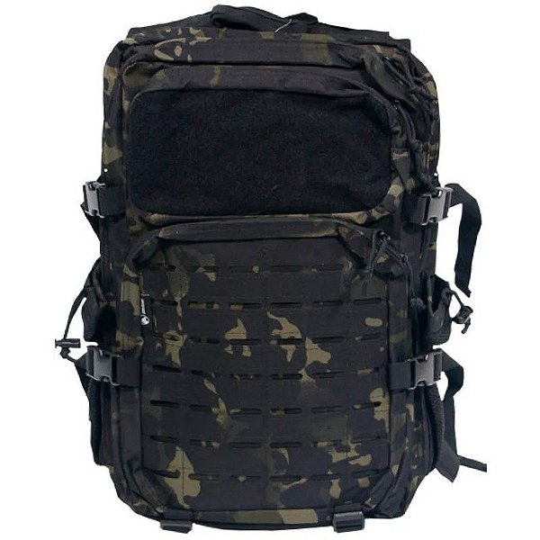 Mochila Tática Doberman 510756 60L Camuflada Preta