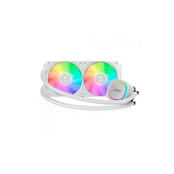 Cooler de Água Gamdias Aura GL240 Digital Argb Branco com Tela Digital