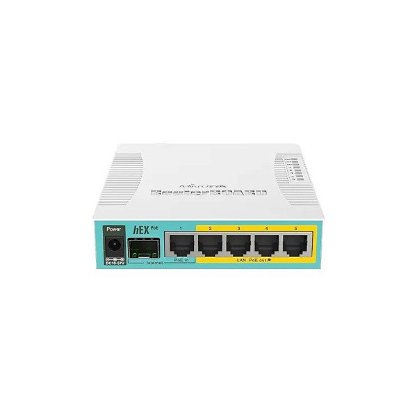 Roteador Mikrotik Routerboard RB960PGS Hex Poe 800MHZ 128MB Nível L4