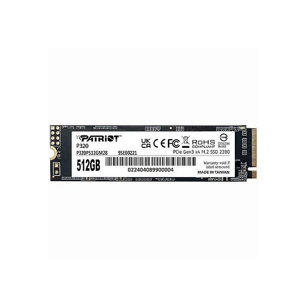 Disco SSD M.2 Nvme Patriot P320 P320P512GM28 2200-3000MB/s 512 GB - Preto