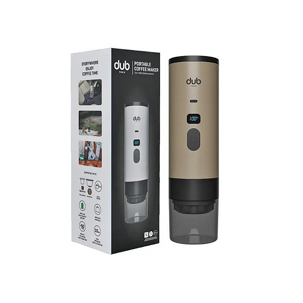 Cafeteira Portátil Dub DBCM 3 em 1 USB-C - Dourada