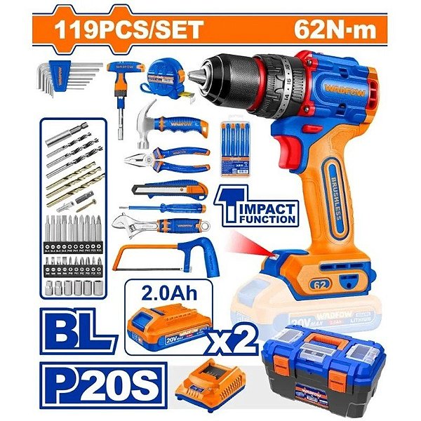 Kit de Ferramentas Wadfow WDT4B119 - (119 peças)