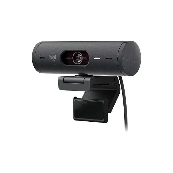 Webcam Logitech Brio 500 Full HD 30 FPS Microfone Integrado 960-001412 - Preto