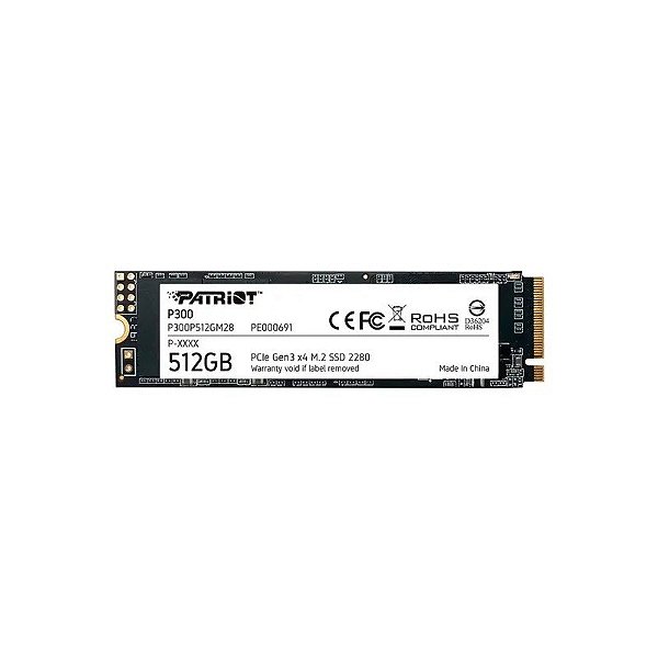 SSD M.2 Patriot P300 512GB NVMe PCI-Express - P300P512GM28