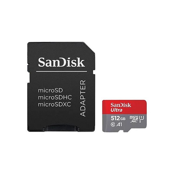 Cartão de Memória Sandisk Ultra SDSQUAC-512G-GN6MA - 512GB - Micro SD com Adaptador - 150MB/s
