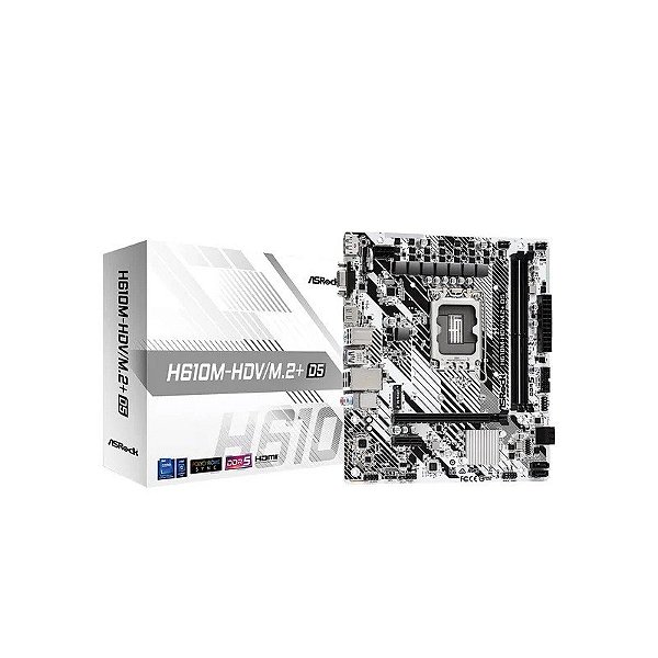 Placa Mãe Asrock H610M-HDV/M.2+ D5 LGA 1700 DDR5 Micro ATX