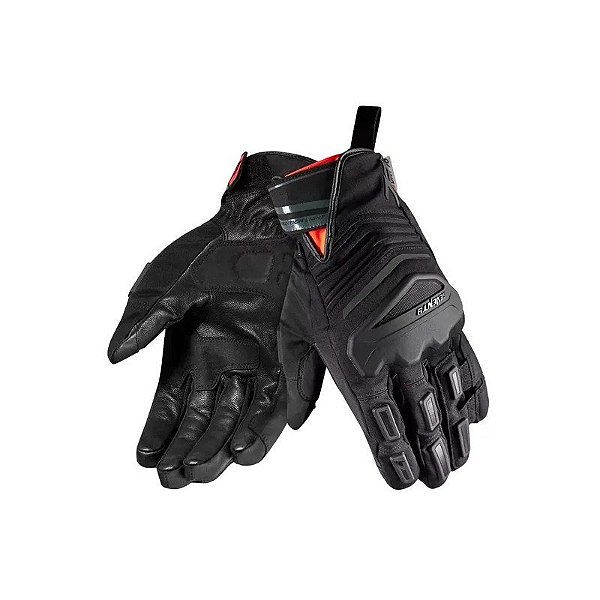 Luva para Motociclista Seventy Degrees SD-T13 Aspen Light - Masculino - Tamanho L - Preto/Vermelho