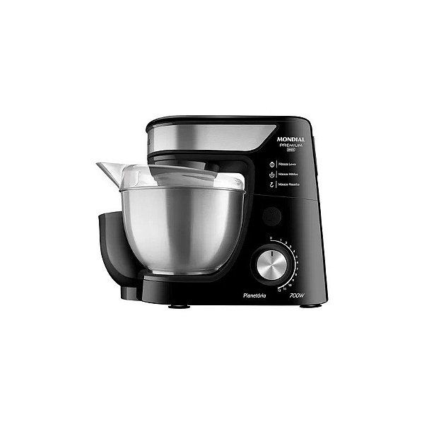 Batedeira Planetária Mondial Premium Inox BP-02P-B 4.5L 700W 220V Preto/Prata