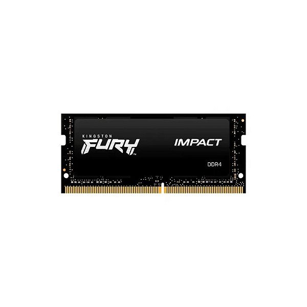 Memória Kingston Fury Impact para Notebook, DDR4 8GB (1X8GB), 3200MHZ, So-DIMM, KF432S20IB/8, Preto