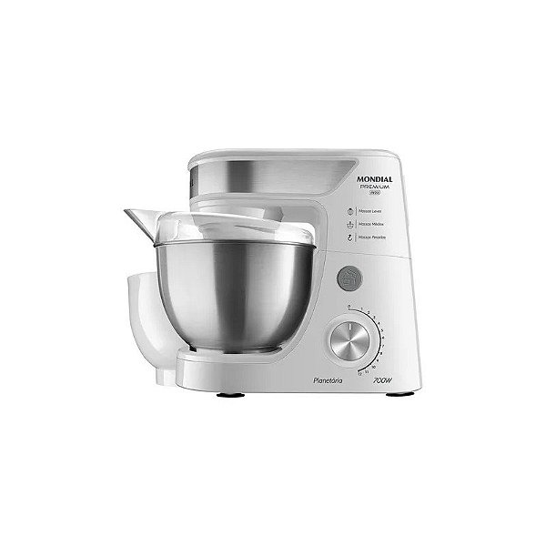 Batedeira Planetária Mondial Premium Inox BP-02P-W 4,5L 700W 220V Branco/Prata
