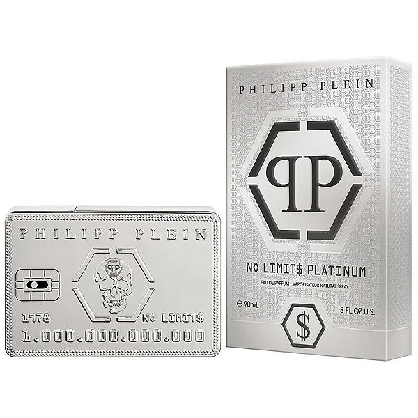 Perfume Philipp Plein No Limits Platinum EDP 90mL - Masculino