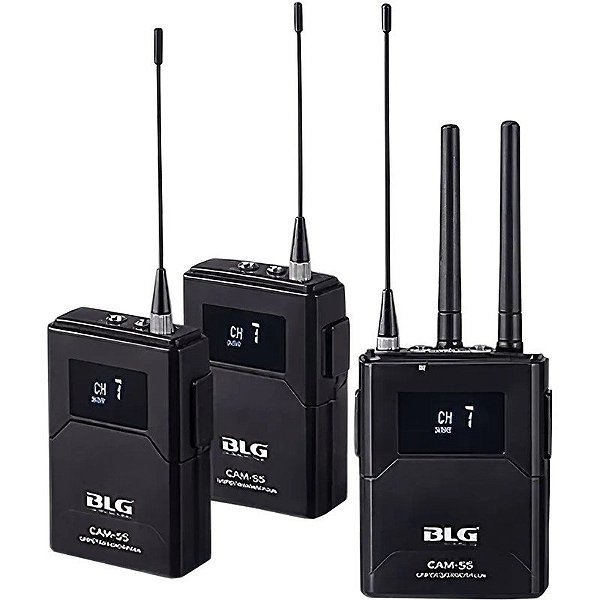 Microfone Sem Fio BLG UHF DSP - CAM-55 para Câmera