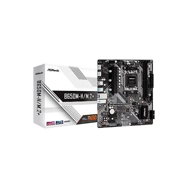 Placa Mãe Asrock B650M-H/M.2+ 2XDDR5 Soquete AM5 Chipset AMD B650 Micro ATX