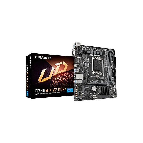 Placa Mãe Gigabyte B760M K V2 DDR4 Socket LGA 1700 Chipset Intel B760 Micro ATX