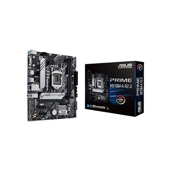 Placa-mãe Asus Prime H510M-A R2.0 M.2/ DDR4/ DP/ HDMI/ VGA/ USB3.2 S1200