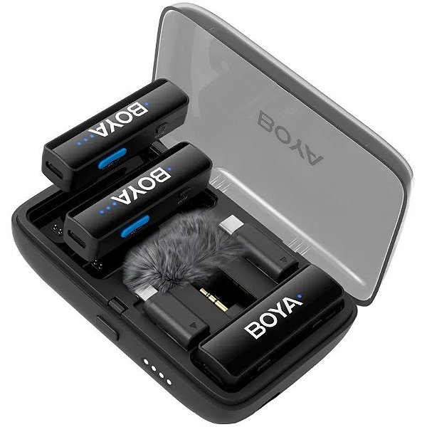 Microfone Sem Fio Boya Boyalink Dual Channel (Lightning, USB-C, 3.5mm) V2.0