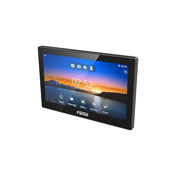 Interfone IP Monitor Touch Wi-Fi AC Fanvil I505W 7" Android 9.0