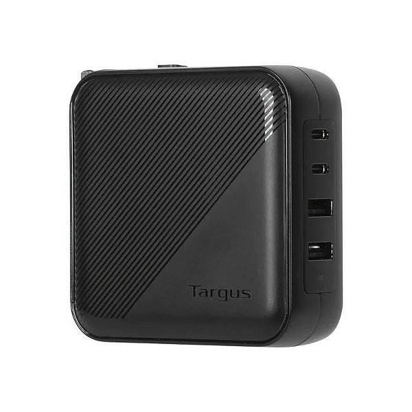 Carregador Targus APA109GL GaN 100 W 2X USB-A + 2X USB-C Preto