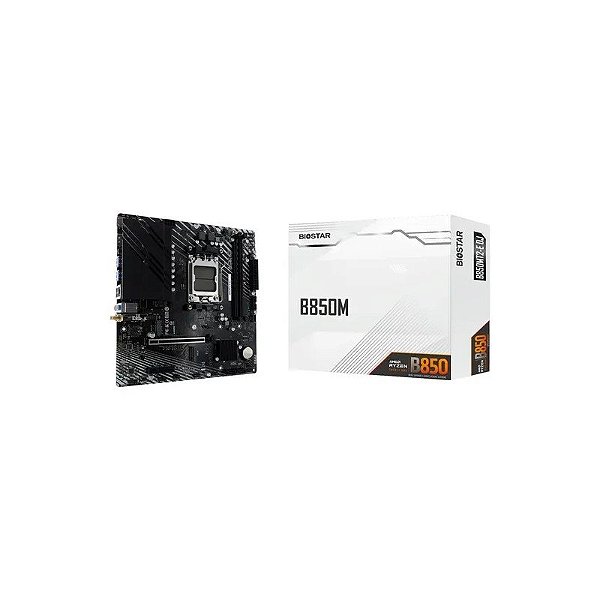 Placa Mãe Biostar B850MT2-e DJ DDR5 Soquete AMD AM5 Chipset B850 Micro ATX