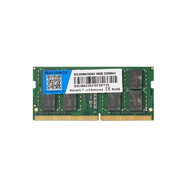 Memória Ram Macroway So-DIMM - 16GB - DDR4 - 3200MHZ - para Notebook