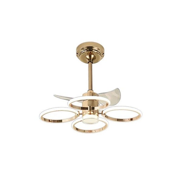 Ventilador de Teto Satellite A-FAN8204 - 72W - com Luminária - Bivolt - Dourado
