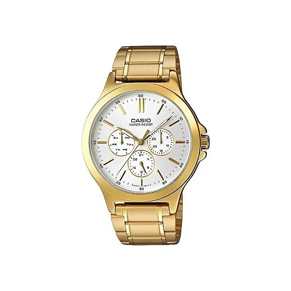 Relógio Casio Dress MTP-V300G-7AUDF Analógico Masculino Gold