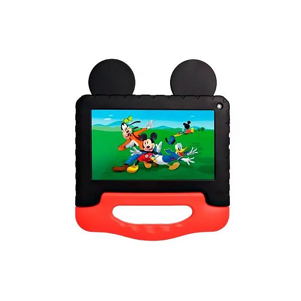 Tablet Multilaser NB627 Mickey 64GB/ 4GB/ Android 13/ 7" Wifi/ Preto/ Vermelho