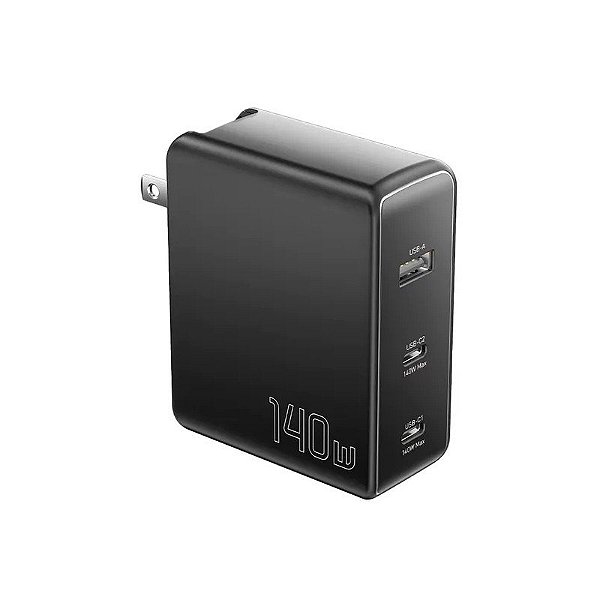 Carregador Essager ECT2CA-MQB01-Z 3 Portas 140W - Preto