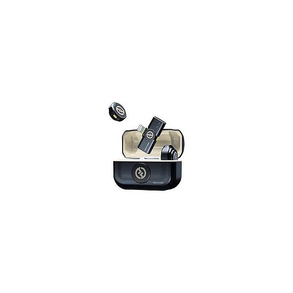 Microfone Hollyland Lark M2 Lavalier Duo Sem Fio / Lightning - Cinza Brilhante