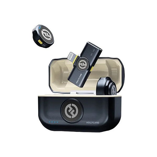Microfone Sem Fio Hollyland Lark M2 Duo Versão Lightning - Cinza Brilhante