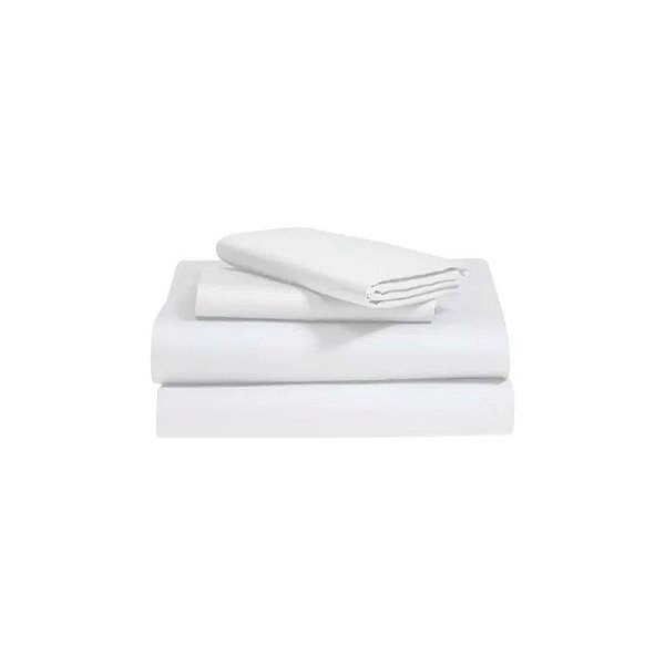 Jogo de lençóis Soho Deluxe SSK400TENOWH 400H King Size Branco 4 Peças