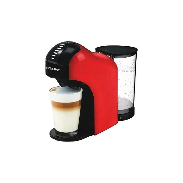 Cafeteira Multicápsula Mega Star CAF02 900ML 1400W 220V Vermelho - Preto