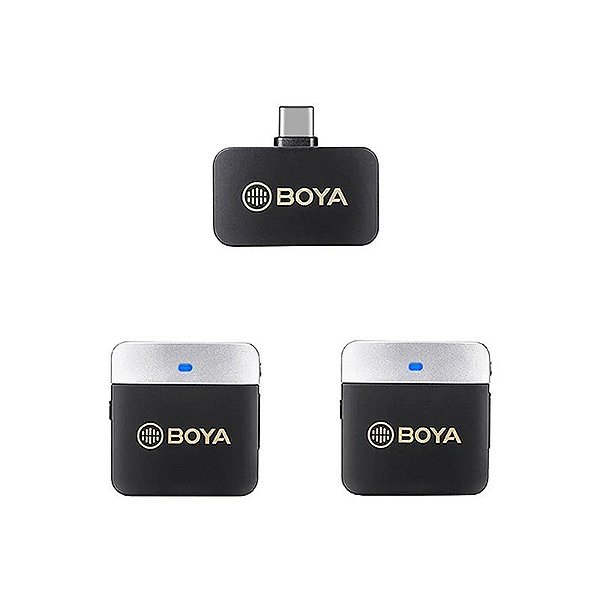 Microfone Boya BY-M1V4 Sem Fio USB-C (2TX+1RX)