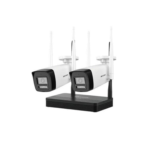 Kit NVS Wifi IP Hikvision 2Câmeras Bullet 2MP+NVR NKS422W0H