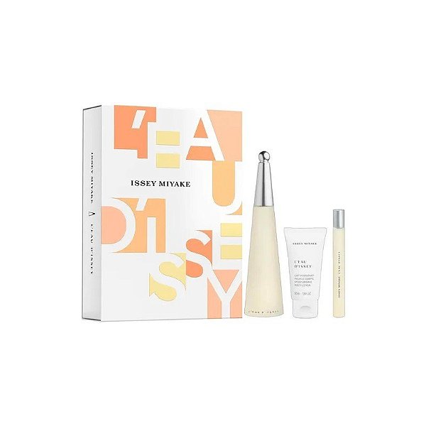 Kit Issey Miyake L'Eau D'Issey 4282L - 3 Em 1 - Perfume Edt 100ML + Perfume Edt 10ML + Loção Corporal 50ML