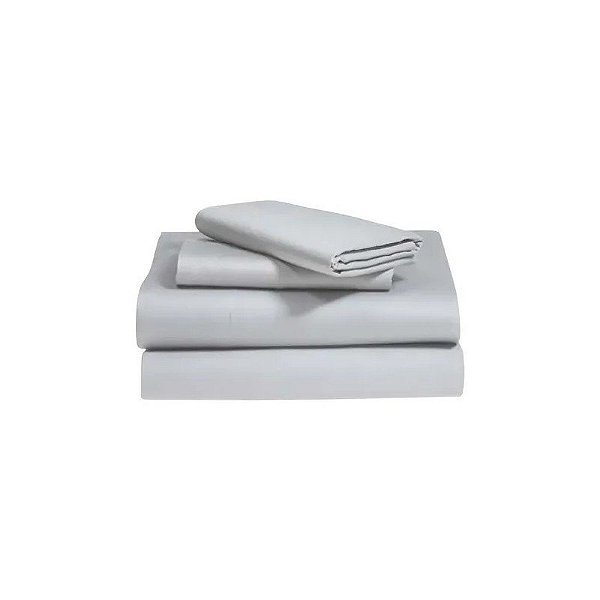 Jogo de lençóis Soho Deluxe SSK400TENIGR 400H King Size Cinza Gelo 4 Peças